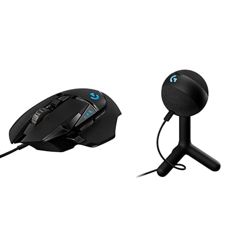 ماوس الألعاب السلكي عالي الأداء Logitech G502 HERO، مستشعر HERO 25K، 25,600 DPI، RGB، أوزان قابلة للتعديل، 11 زرًا قابلًا للبرمجة، ذاكرة مدمجة، PC / Mac