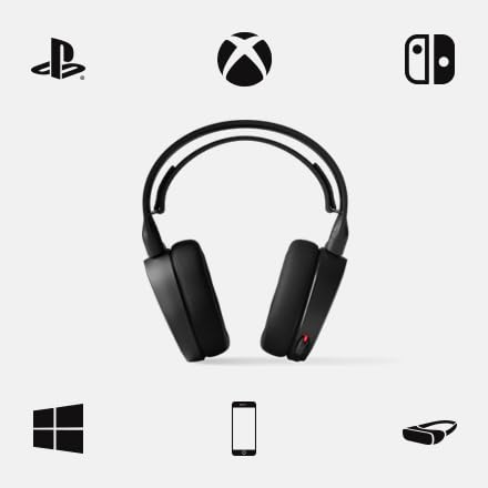 سماعة الألعاب متعددة المنصات SteelSeries New Arctis Nova 3 - صوت Arctis المميز - ميكروفون ClearCast Gen 2 - PC، PS5/PS4، Xbox Series X|S، سويتش، موبايل، أسود