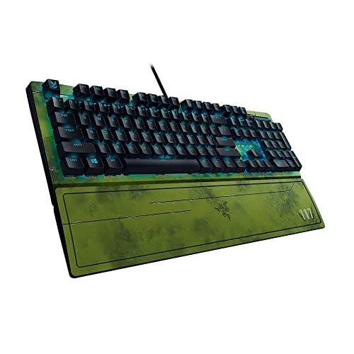 لوحة مفاتيح الألعاب الميكانيكية Razer BlackWidow V3: مفاتيح ميكانيكية خضراء - لمسية وصوتية - إضاءة Chroma RGB - شكل مدمج - وظائف ماكرو قابلة للبرمجة - كواتز