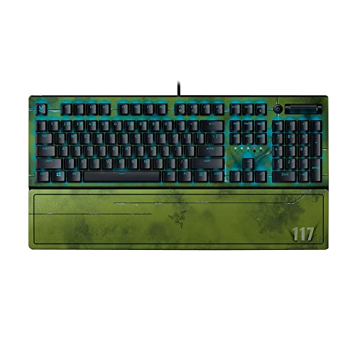 لوحة مفاتيح الألعاب الميكانيكية Razer BlackWidow V3: مفاتيح ميكانيكية خضراء - لمسية وصوتية - إضاءة Chroma RGB - شكل مدمج - وظائف ماكرو قابلة للبرمجة - كواتز