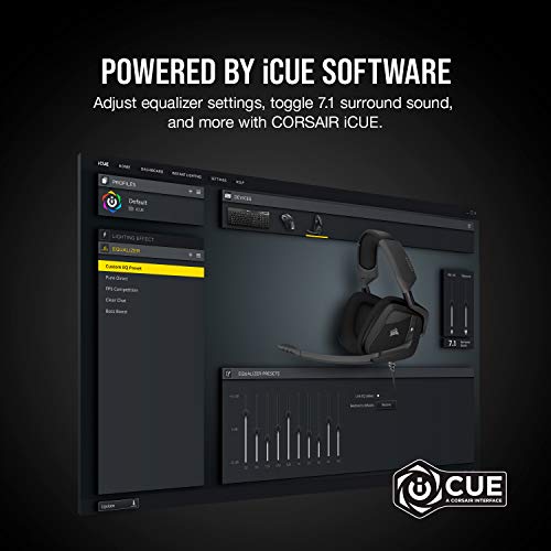 سماعة رأس Corsair VOID RGB ELITE اللاسلكية للألعاب - صوت محيطي 7.1 - معتمدة من Discord - متوافقة مع iCUE - للكمبيوتر الشخصي، ماك، PS5، PS4 - بيضاء