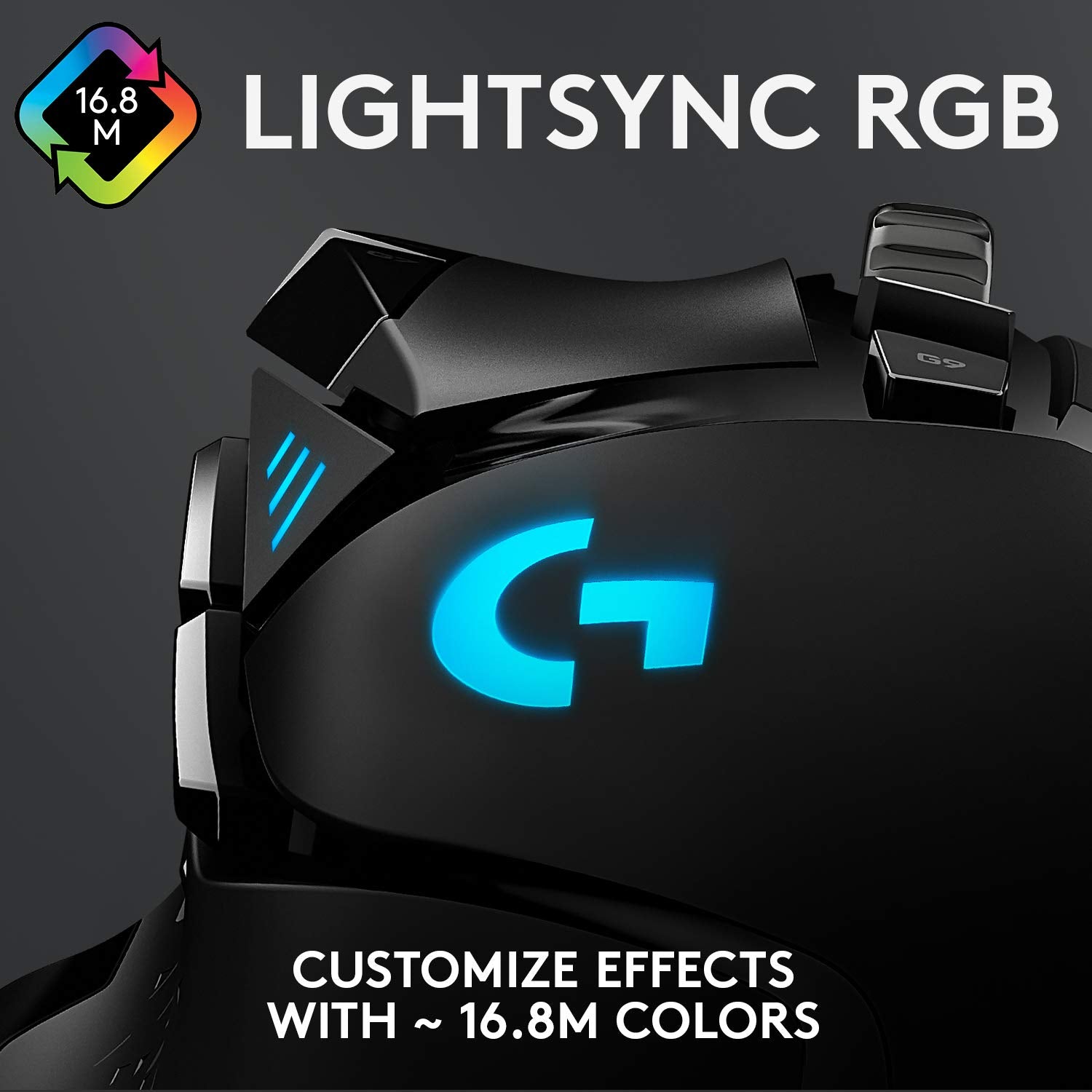 ماوس الألعاب السلكي عالي الأداء Logitech G502 HERO، مستشعر HERO 25K، 25,600 DPI، RGB، أوزان قابلة للتعديل، 11 زرًا قابلًا للبرمجة، ذاكرة مدمجة، PC / Mac