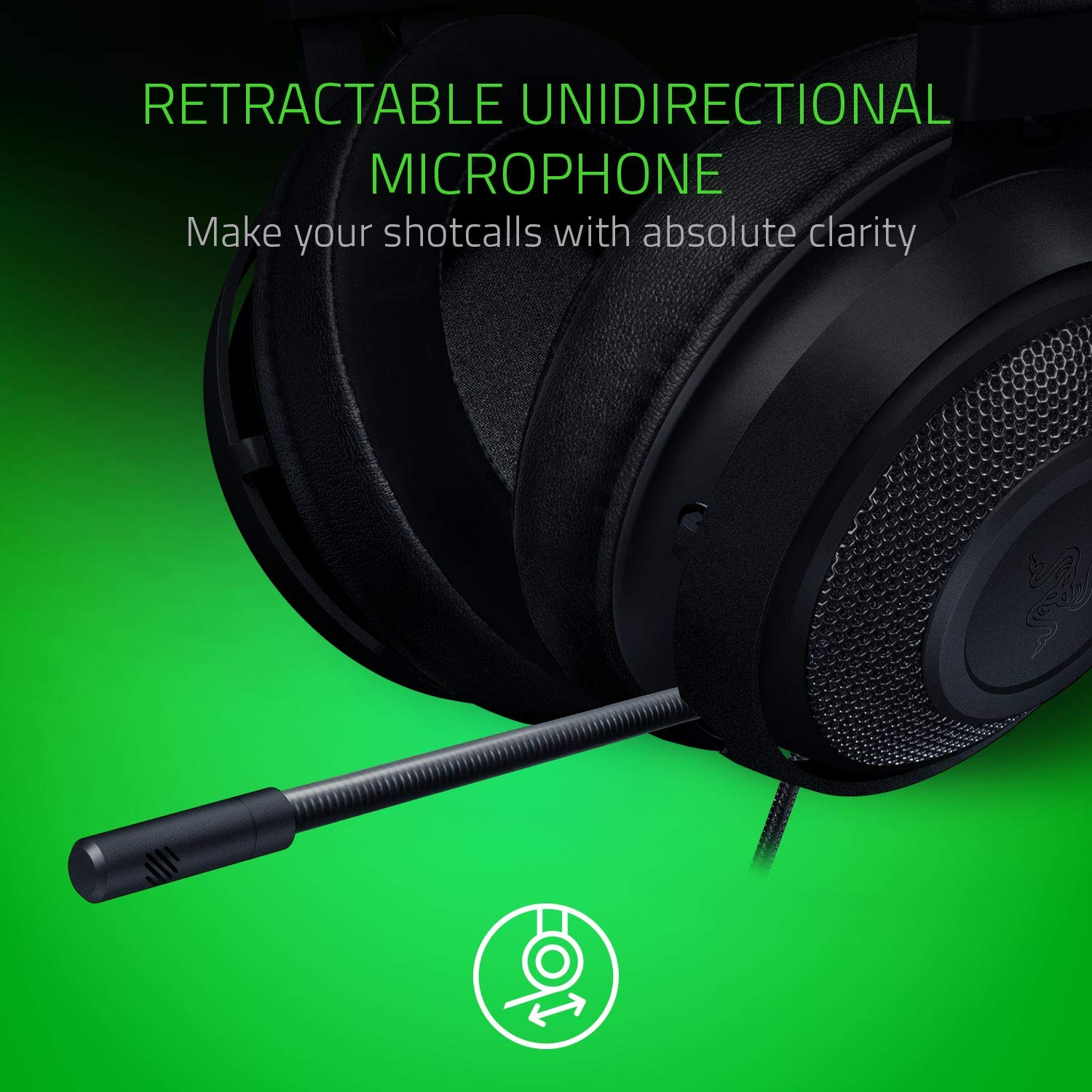 سماعة الألعاب Razer Kraken: إطار ألمنيوم خفيف الوزن - ميكروفون عازل للضوضاء قابل للسحب - للكمبيوتر الشخصي، PS4، PS5، سويتش، Xbox One، Xbox Series X & S، الهاتف المحمول - مقبس سماعة 3.5 مم - أسود/أزرق