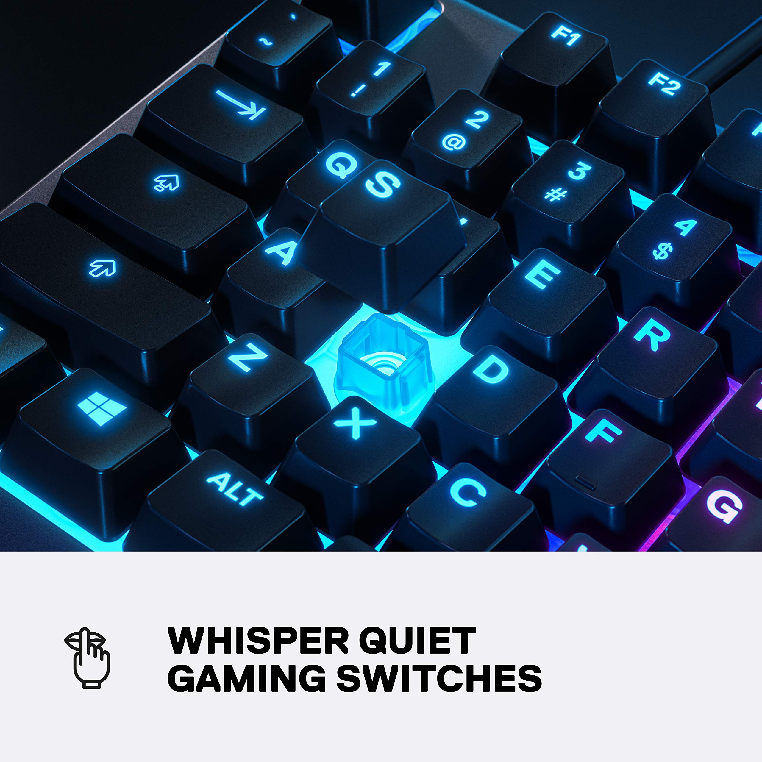 SteelSeries Apex 3 RGB Gaming Keyboard – 10-Zone RGB Illumination – IP32 Water Resistant – Premium Magnetic Wrist Rest (Whisper Quiet Gaming Switch) (Renewed)